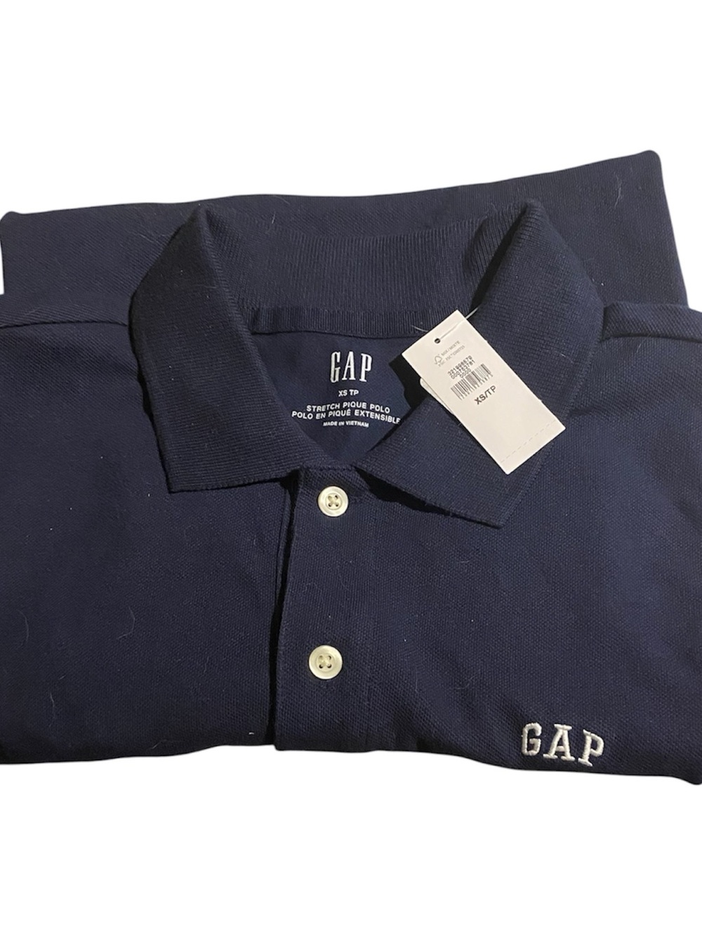 GAP Men's Dark Navy Stretch Piqué Polo